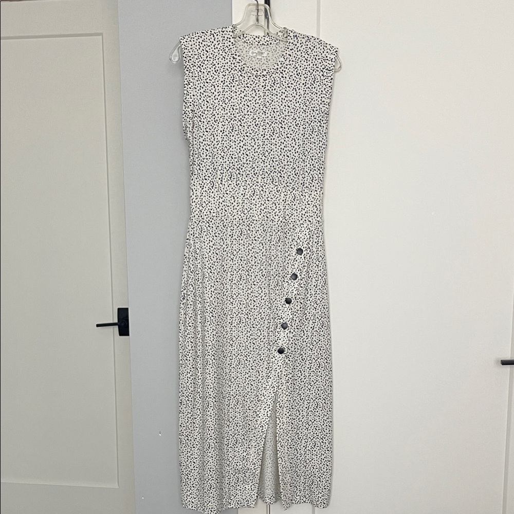 Grey State Black and White Patterned Midi Dress